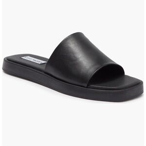 Steve Madden Black Slide Sandals